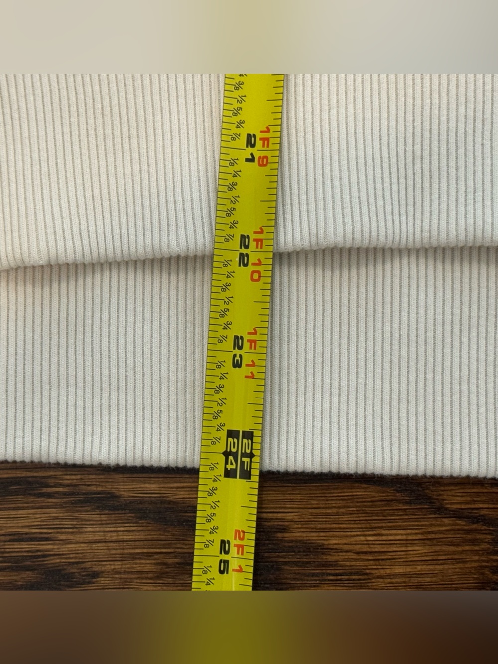 American Eagle M Beige/White Striped Sweatshirt - Picture 7 of 7